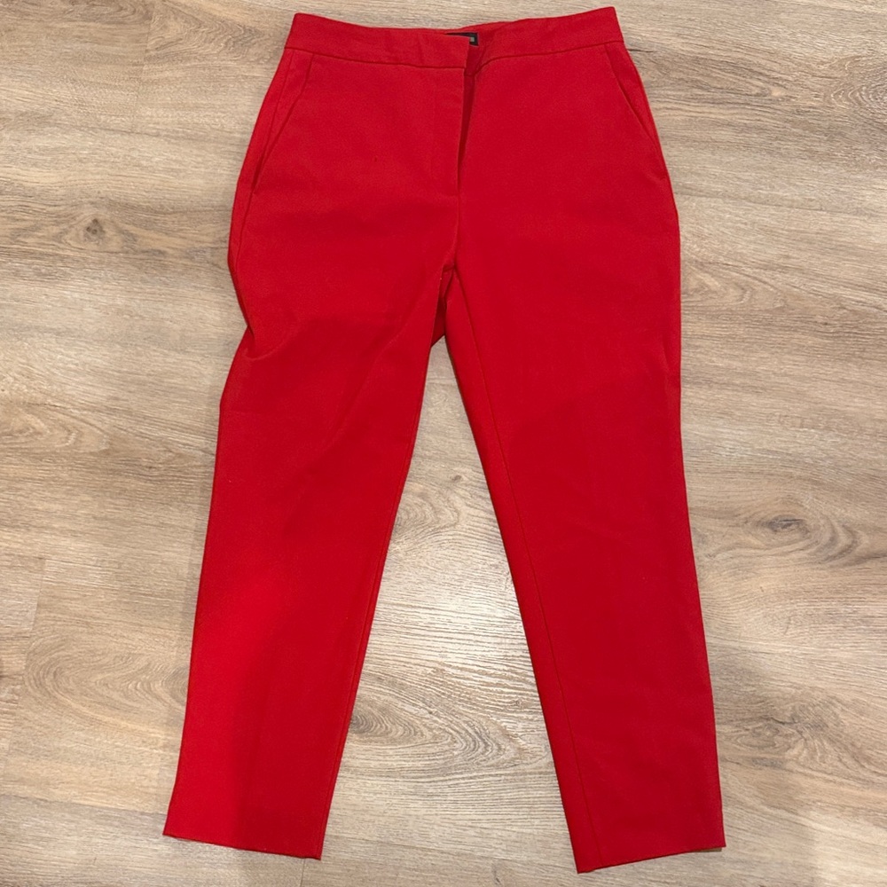 Zara Vibrant Red Trousers